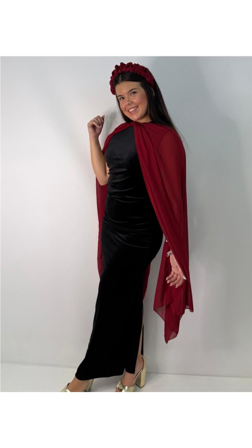 VESTIDO VIOLETA NEGRO