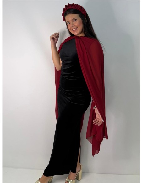 VESTIDO VIOLETA NEGRO