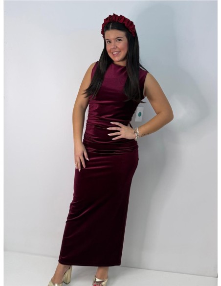 VESTIDO VIOLETA BURDEOS