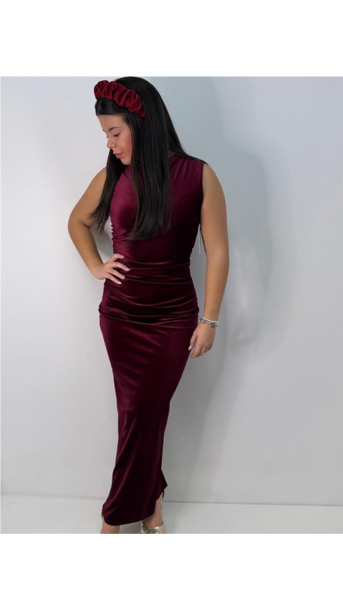 VESTIDO VIOLETA BURDEOS VESTIDO VIOLETA BURDEOS