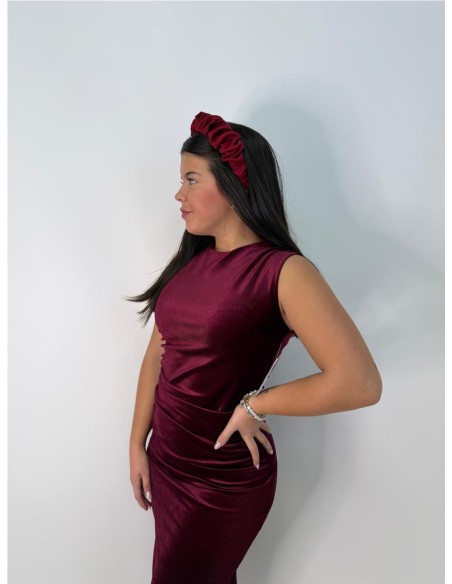 VESTIDO VIOLETA BURDEOS