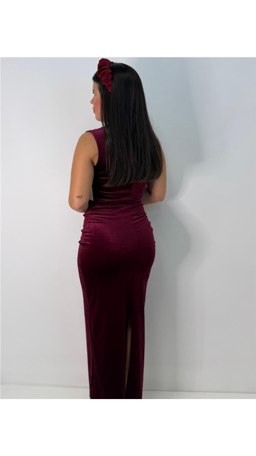 VESTIDO VIOLETA BURDEOS VESTIDO VIOLETA BURDEOS