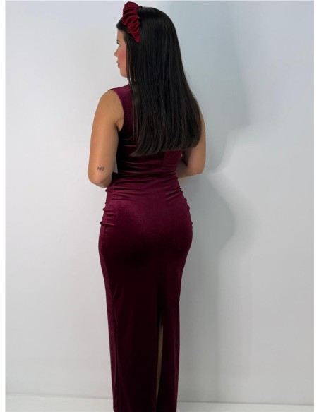 VESTIDO VIOLETA BURDEOS