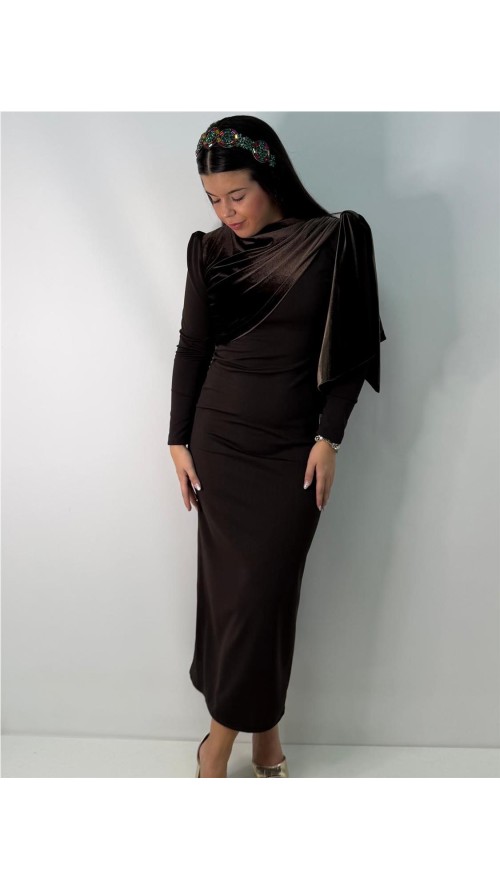 VESTIDO UBEDA MARRON VESTIDO UBEDA MARRON