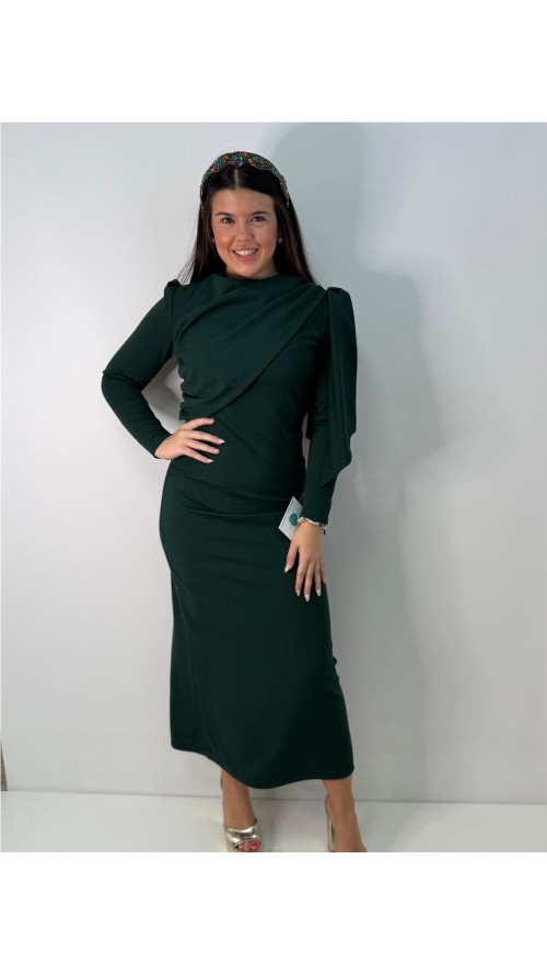 VESTIDO LAZO AZAHARA VERDE VESTIDO LAZO AZAHARA VERDE