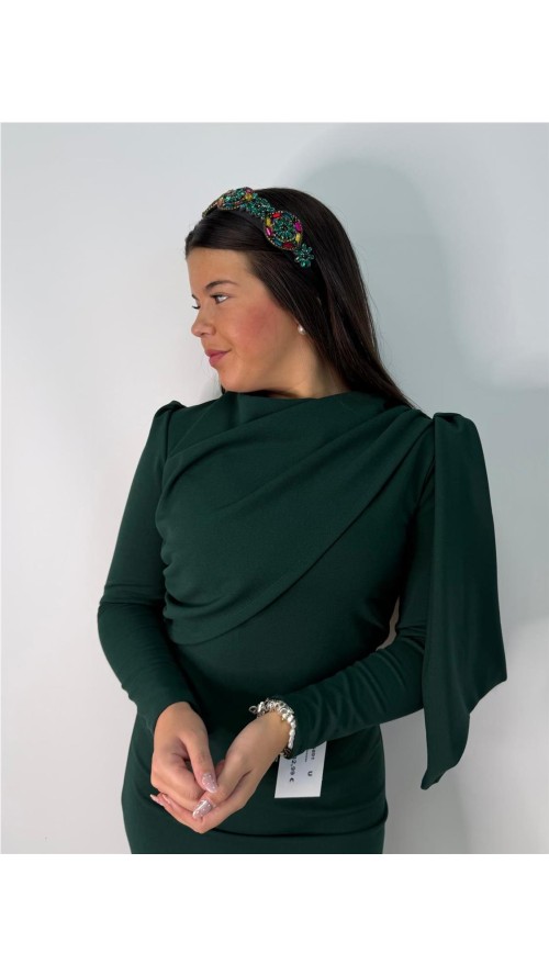 VESTIDO LAZO AZAHARA VERDE VESTIDO LAZO AZAHARA VERDE