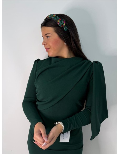 VESTIDO LAZO AZAHARA VERDE