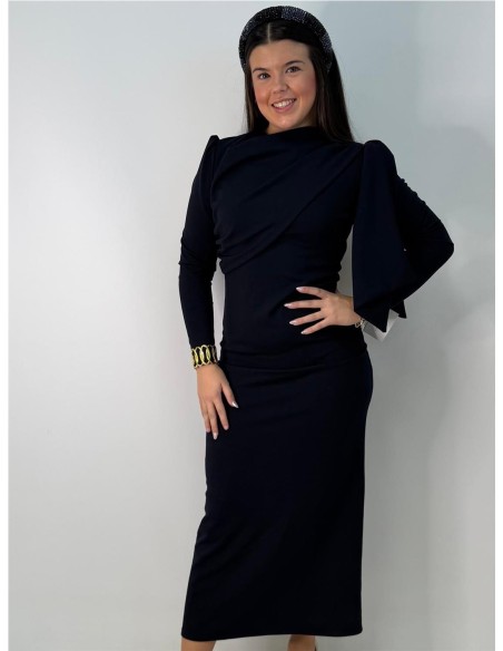 VESTIDO LAZO AZAHARA MARINO