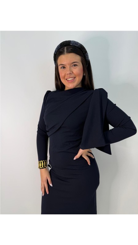 VESTIDO LAZO AZAHARA MARINO 2