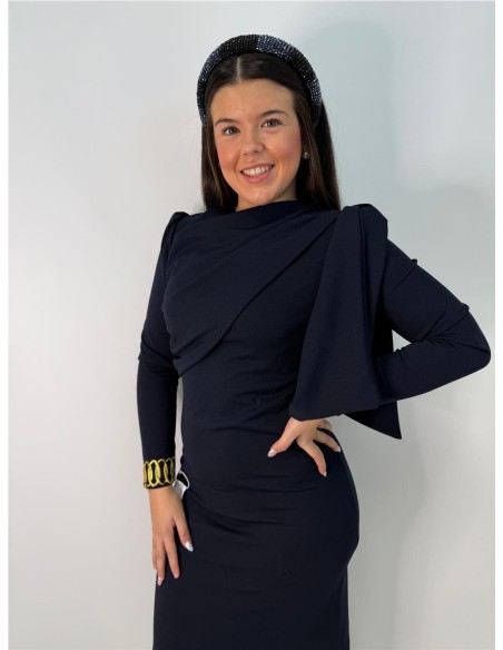 VESTIDO LAZO AZAHARA MARINO