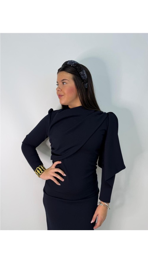 VESTIDO LAZO AZAHARA MARINO VESTIDO LAZO AZAHARA MARINO