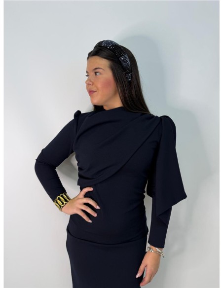 VESTIDO LAZO AZAHARA MARINO