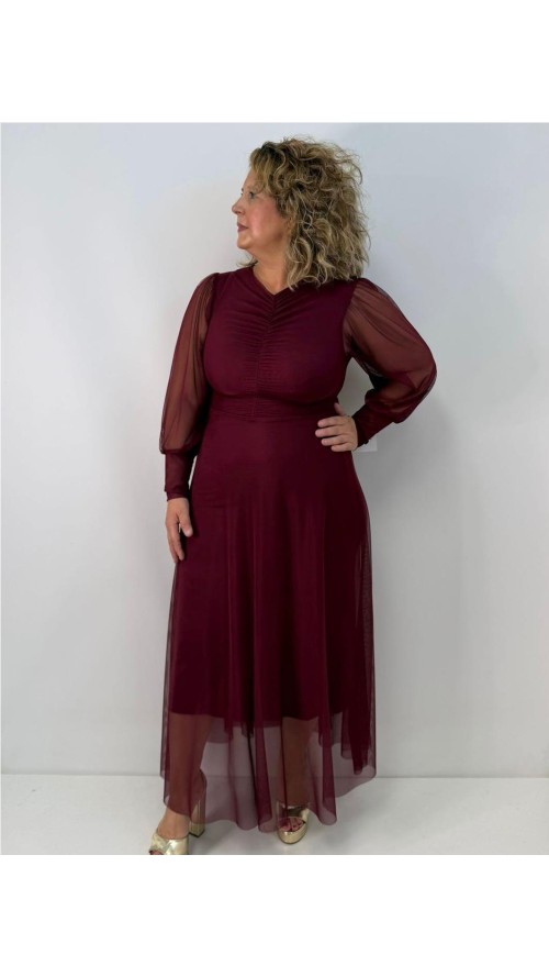 VESTIDO INDIRA BURDEOS VESTIDO INDIRA BURDEOS