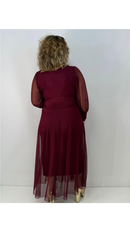 VESTIDO INDIRA BURDEOS VESTIDO INDIRA BURDEOS