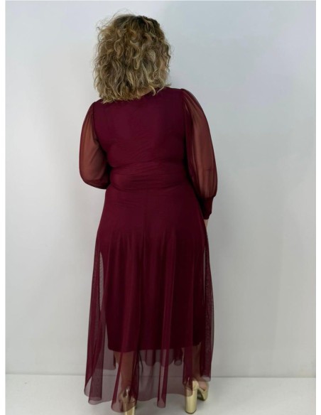 VESTIDO INDIRA BURDEOS