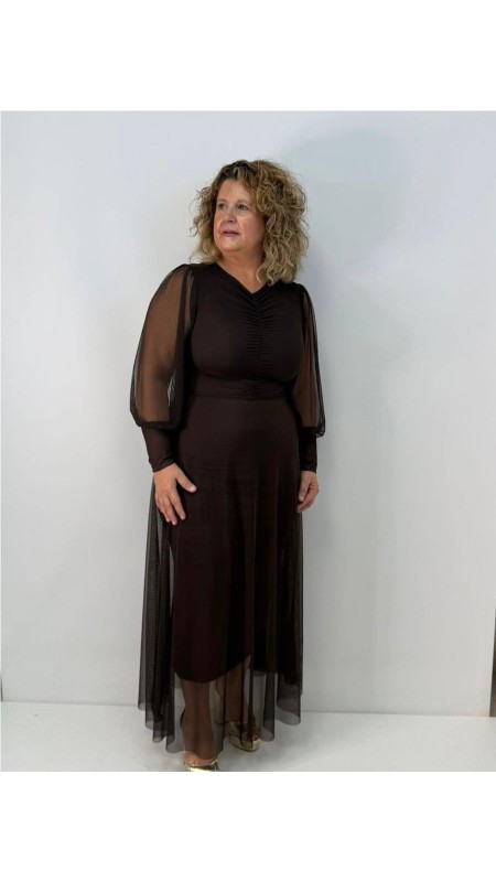 VESTIDO INDIRA MARRON 2