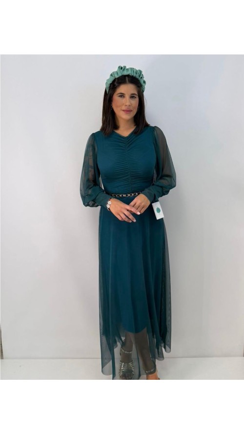 VESTIDO INDIRA AZUL PETROLEO VESTIDO INDIRA AZUL PETROLEO