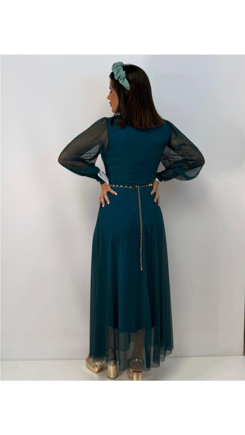 VESTIDO INDIRA AZUL PETROLEO VESTIDO INDIRA AZUL PETROLEO