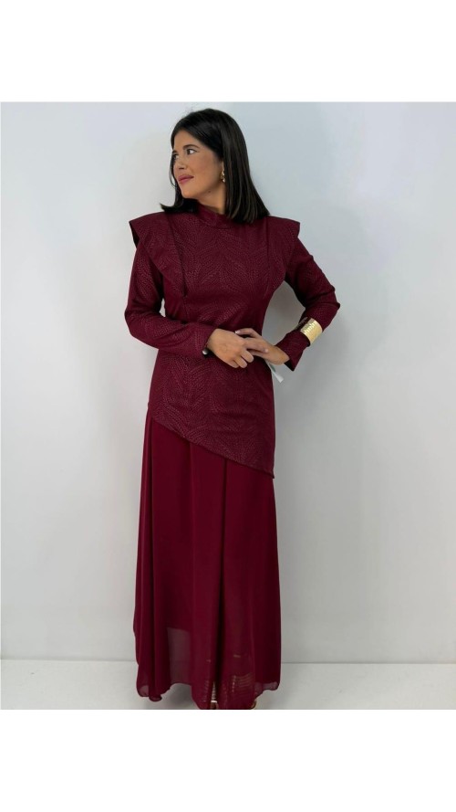 VESTIDO ZAMORA BURDEOS VESTIDO ZAMORA BURDEOS