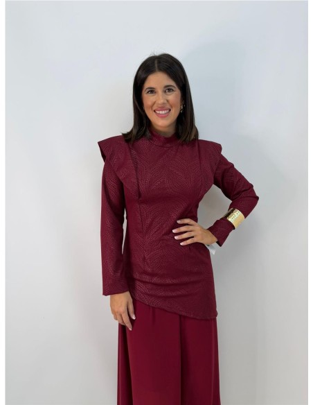 VESTIDO ZAMORA BURDEOS
