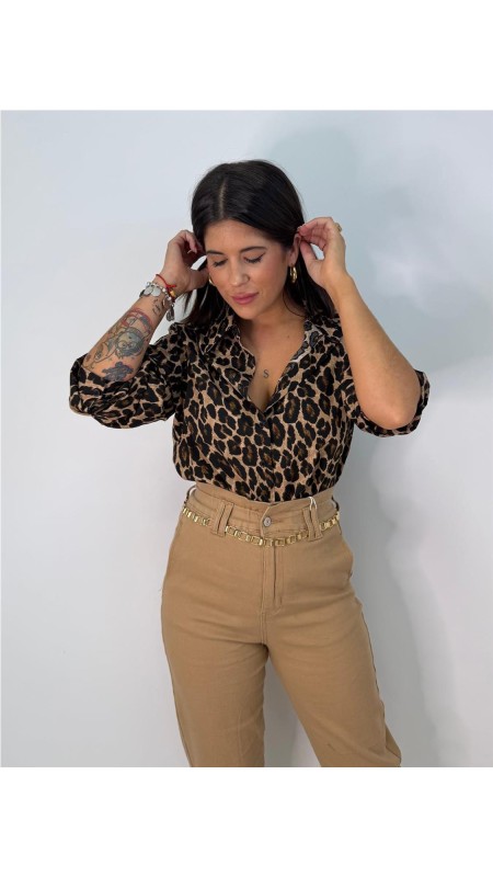 CAMISA SARITA MARRON