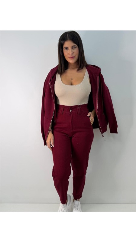 PANTALON ZOE BURDEOS 2