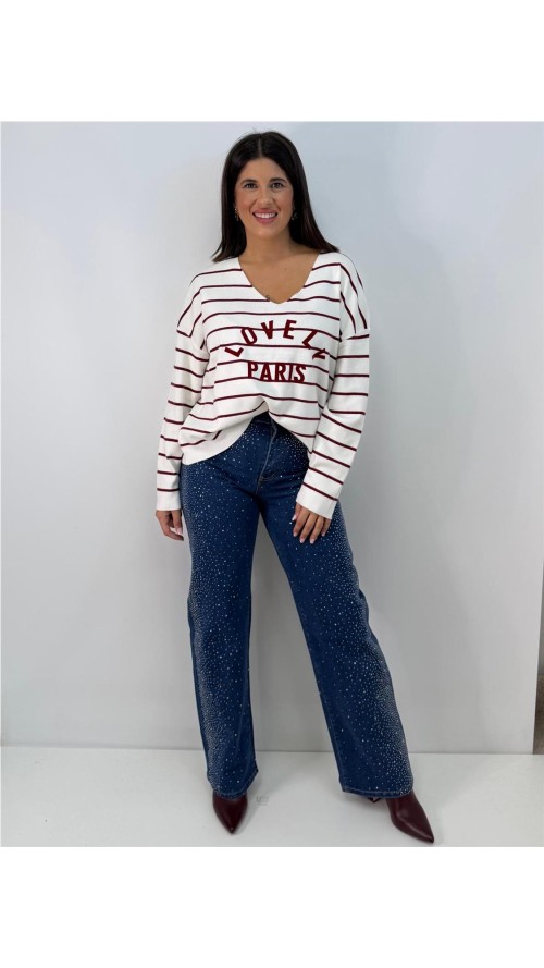 JERSEY STELA BURDEOS