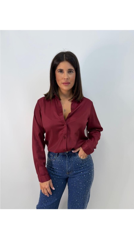 CAMISA MILAN BURDEOS