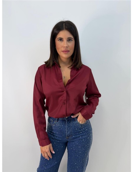 CAMISA MILAN BURDEOS