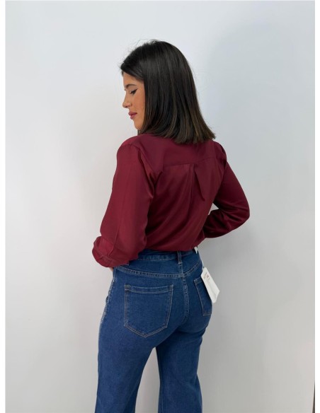 CAMISA MILAN BURDEOS