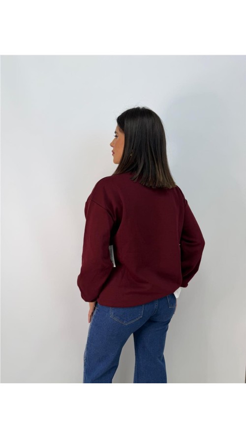 SUDADERA OSO BURDEOS SUDADERA OSO BURDEOS