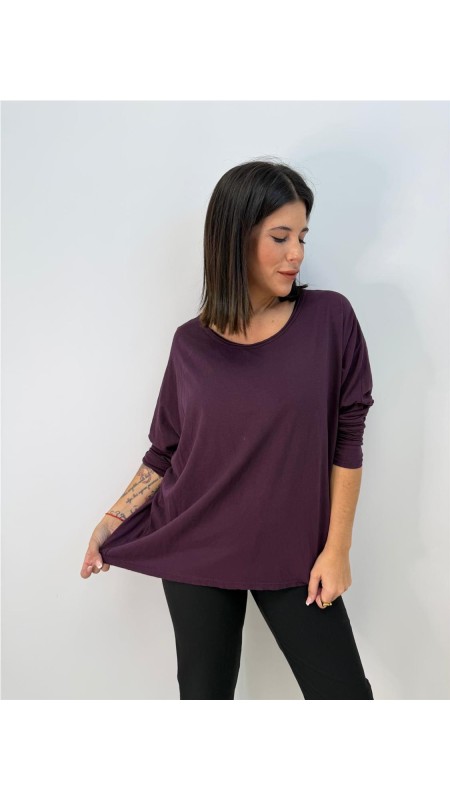 CAMISETA ADELA BERENGENA