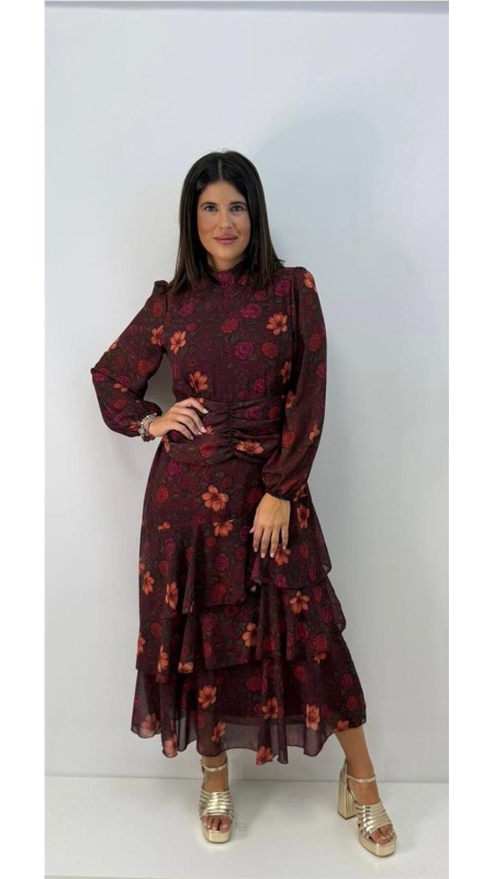 VESTIDO LIDIA BURDEOS