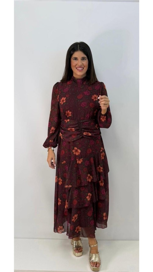 VESTIDO LIDIA BURDEOS