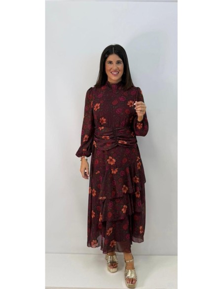 VESTIDO LIDIA BURDEOS