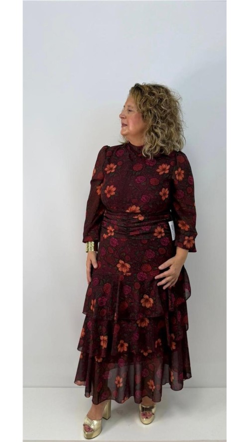 VESTIDO LIDIA BURDEOS