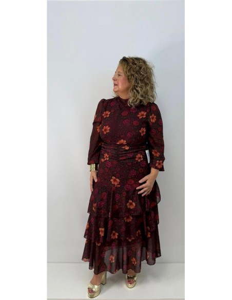 VESTIDO LIDIA BURDEOS