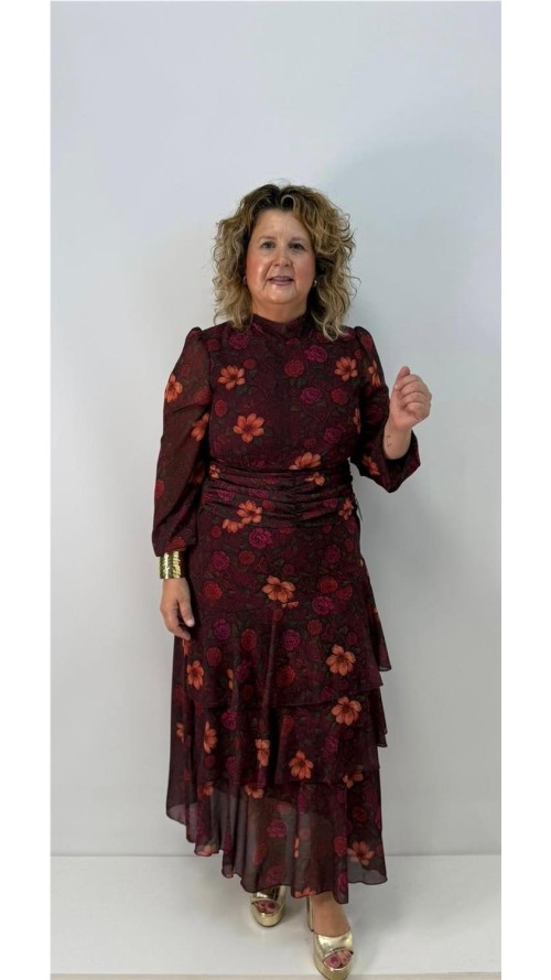 VESTIDO LIDIA BURDEOS