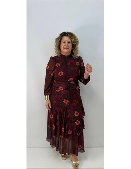 VESTIDO LIDIA BURDEOS