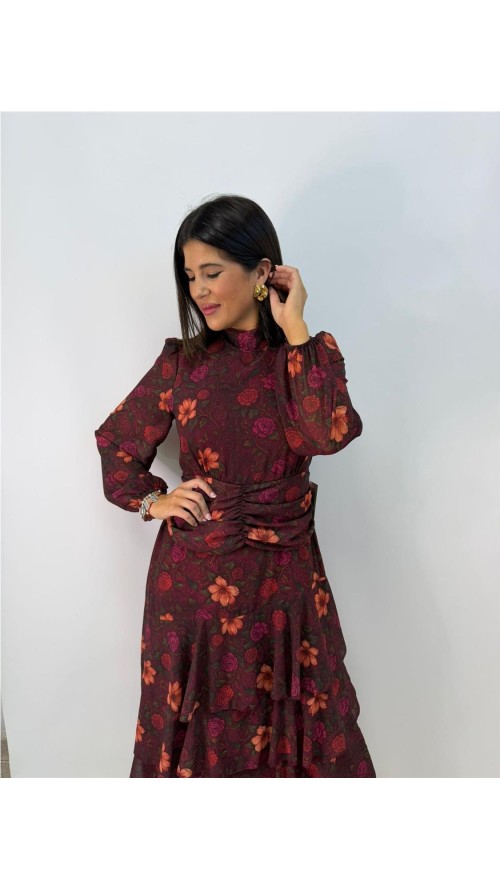 VESTIDO LIDIA BURDEOS