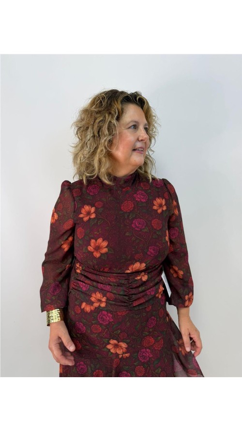 VESTIDO LIDIA BURDEOS