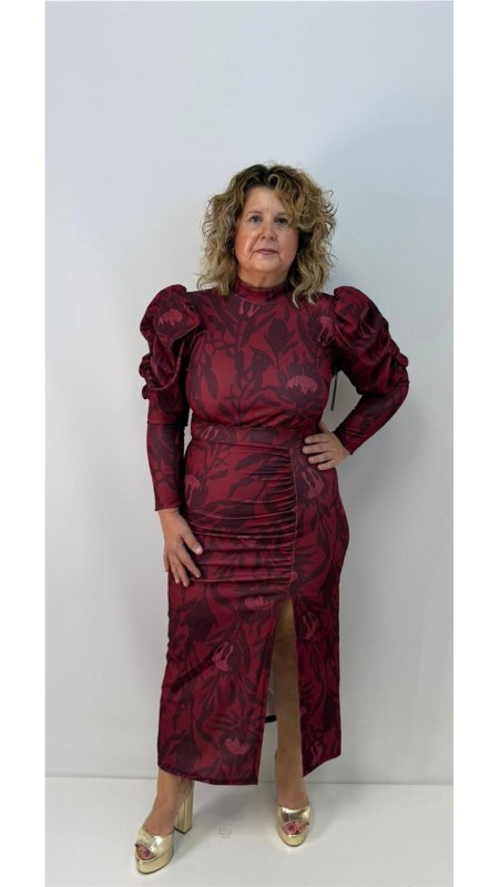 VESTIDO DIANA BURDEOS