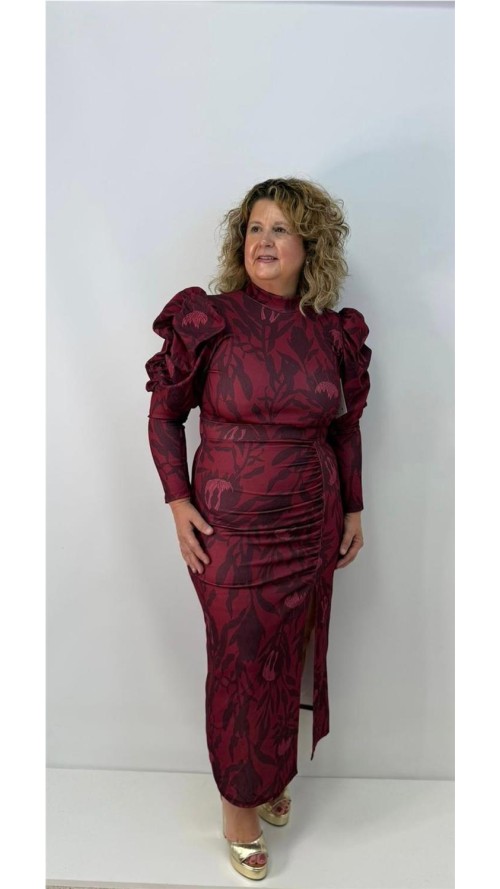 VESTIDO DIANA BURDEOS