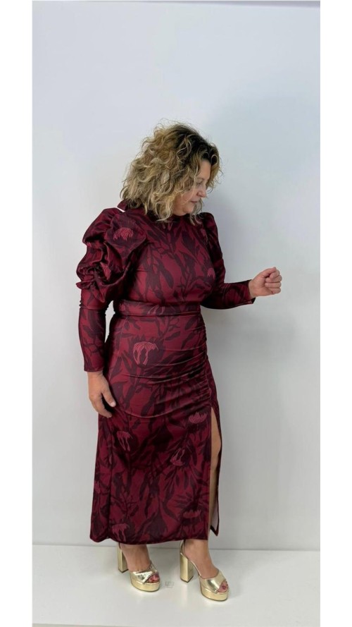 VESTIDO DIANA BURDEOS