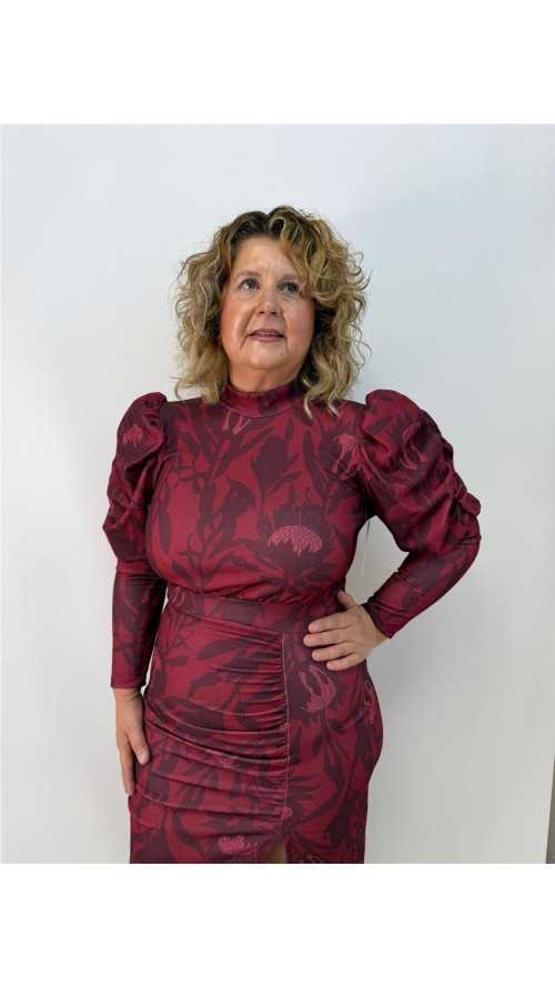 VESTIDO DIANA BURDEOS