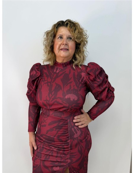 VESTIDO DIANA BURDEOS