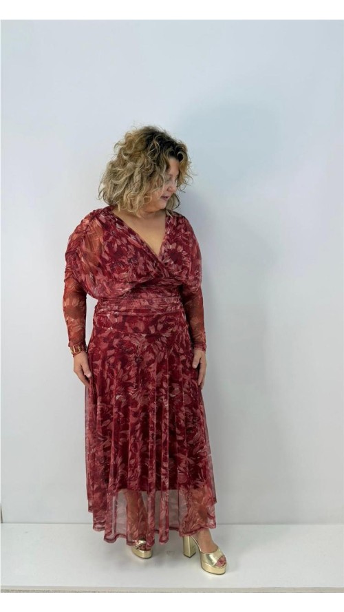 VESTIDO AZUCENA ROJO