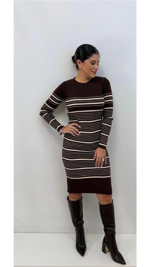 VESTIDO OPORTO MARRON