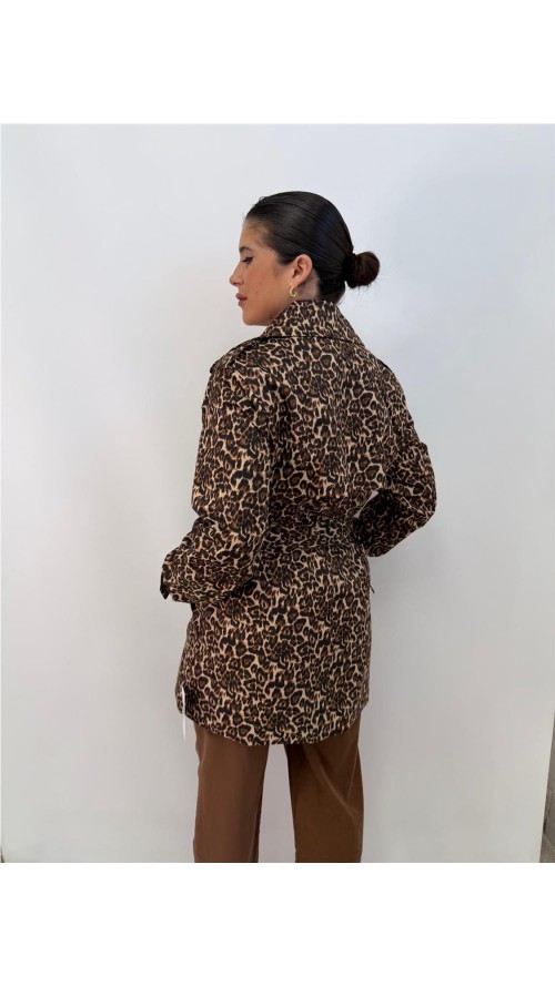 CHAQUETA PRINT MARRON CHAQUETA PRINT MARRON