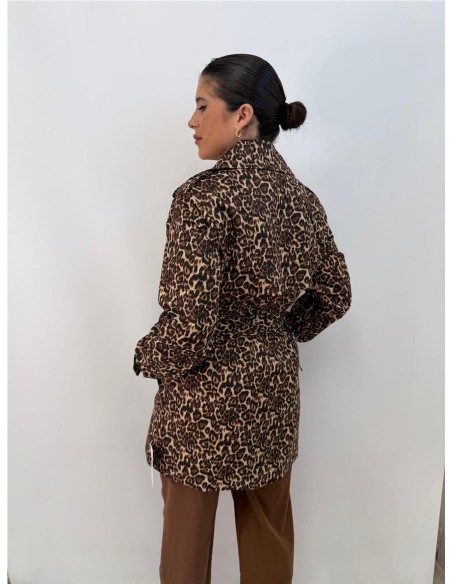 CHAQUETA PRINT MARRON